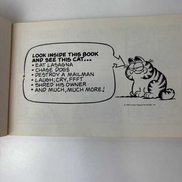 Garfield At Large His First Book Jim Davis March 1980 1st Edition Cartoon Comic - Picture 8 of 11
